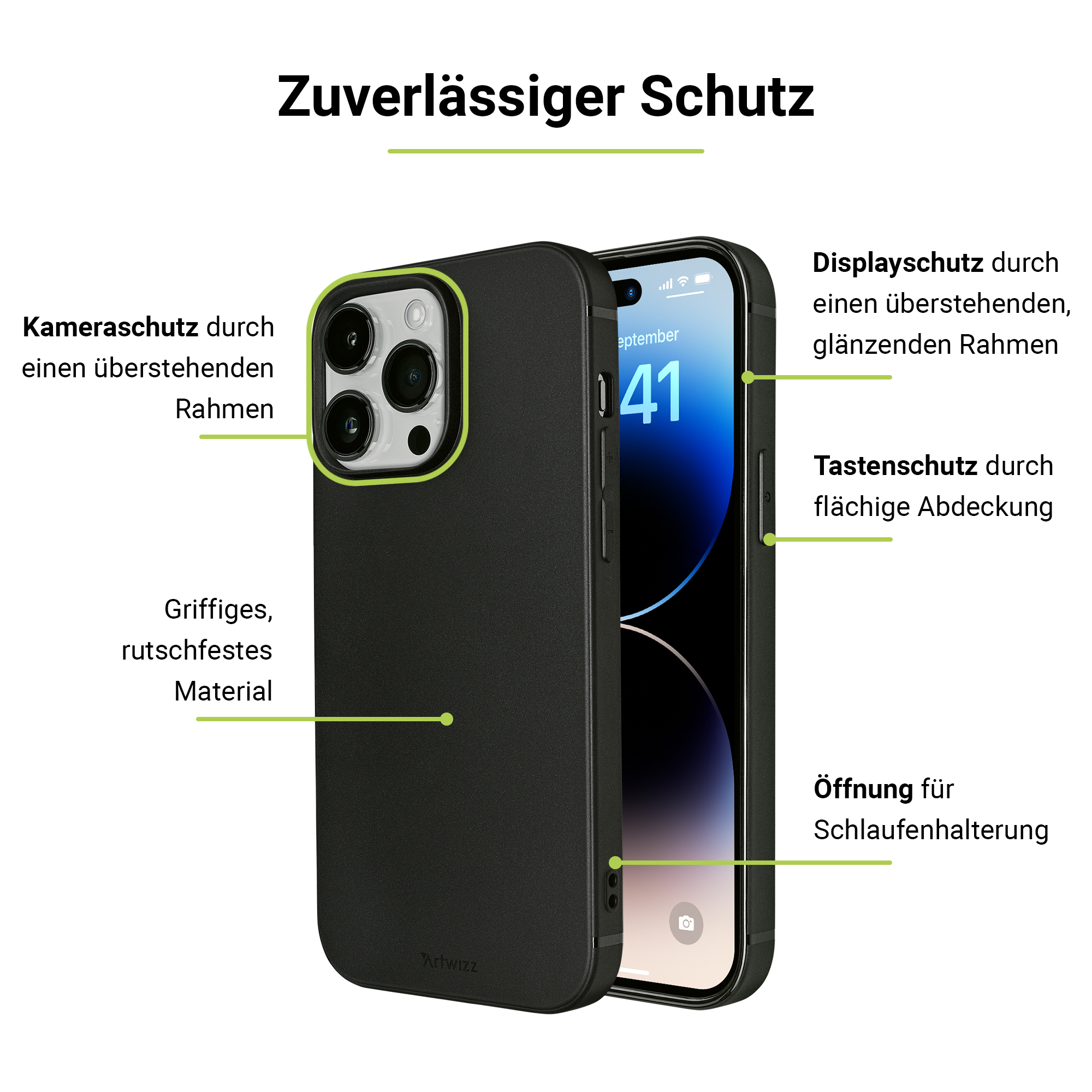 Max, Case, TPU ARTWIZZ 15 Apple, iPhone Schwarz Pro Backcover,