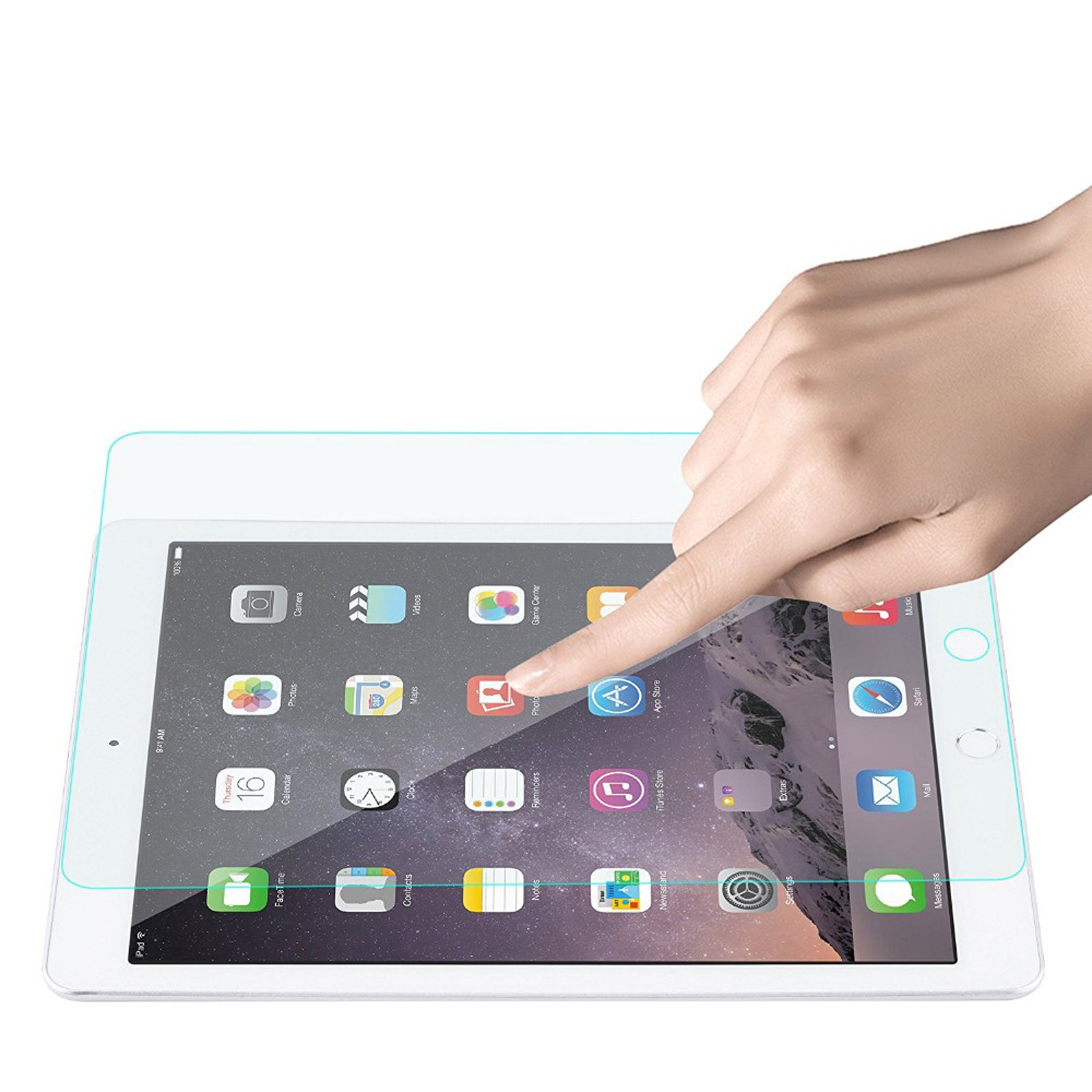LOBWERK 2x Glas Schutzglas(für Apple iPad 2019 iPad 10.5 Air Pro Zoll) 2017 3