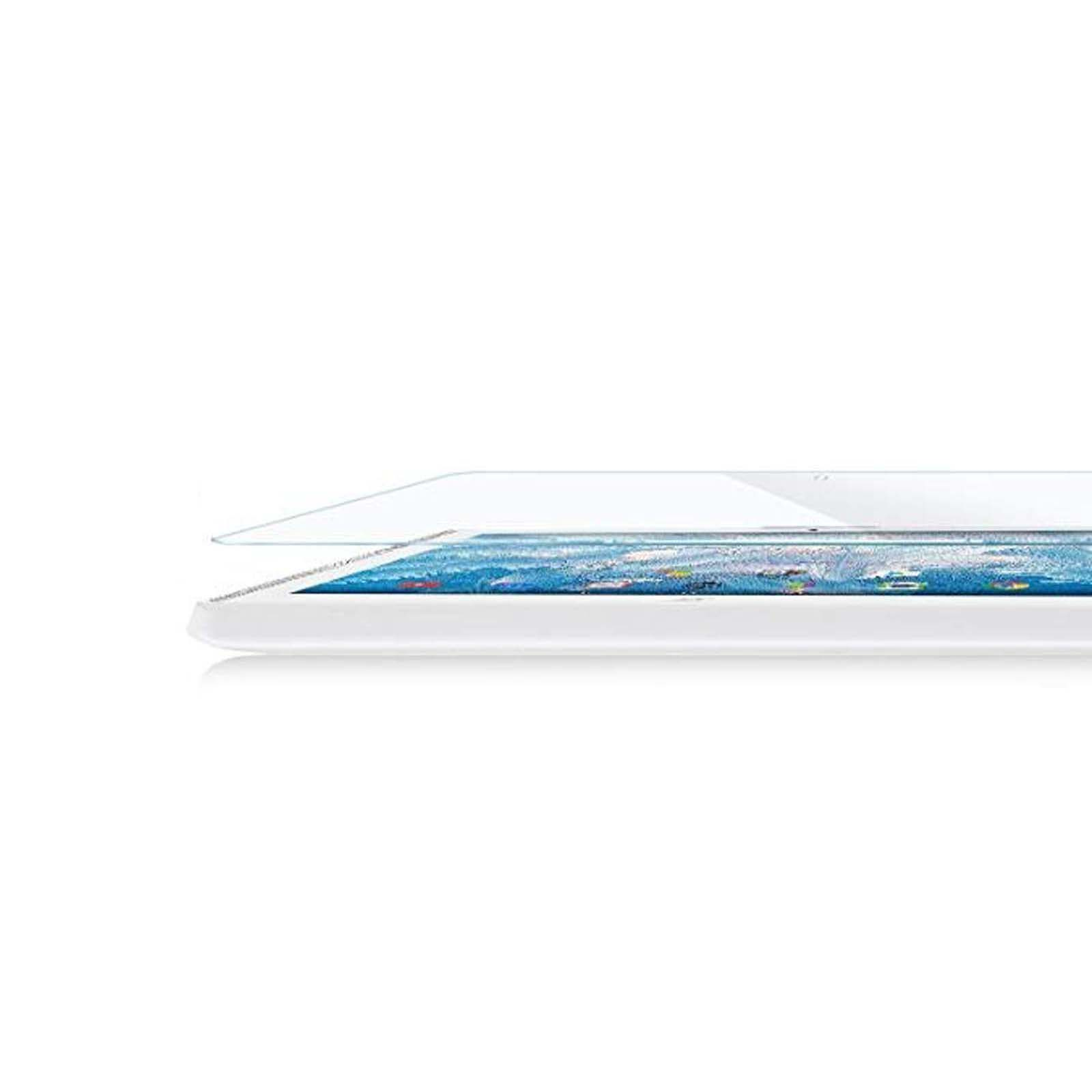 Tablet con protezione schermo applicata. Lo schermo mostra una scena subacquea colorata.