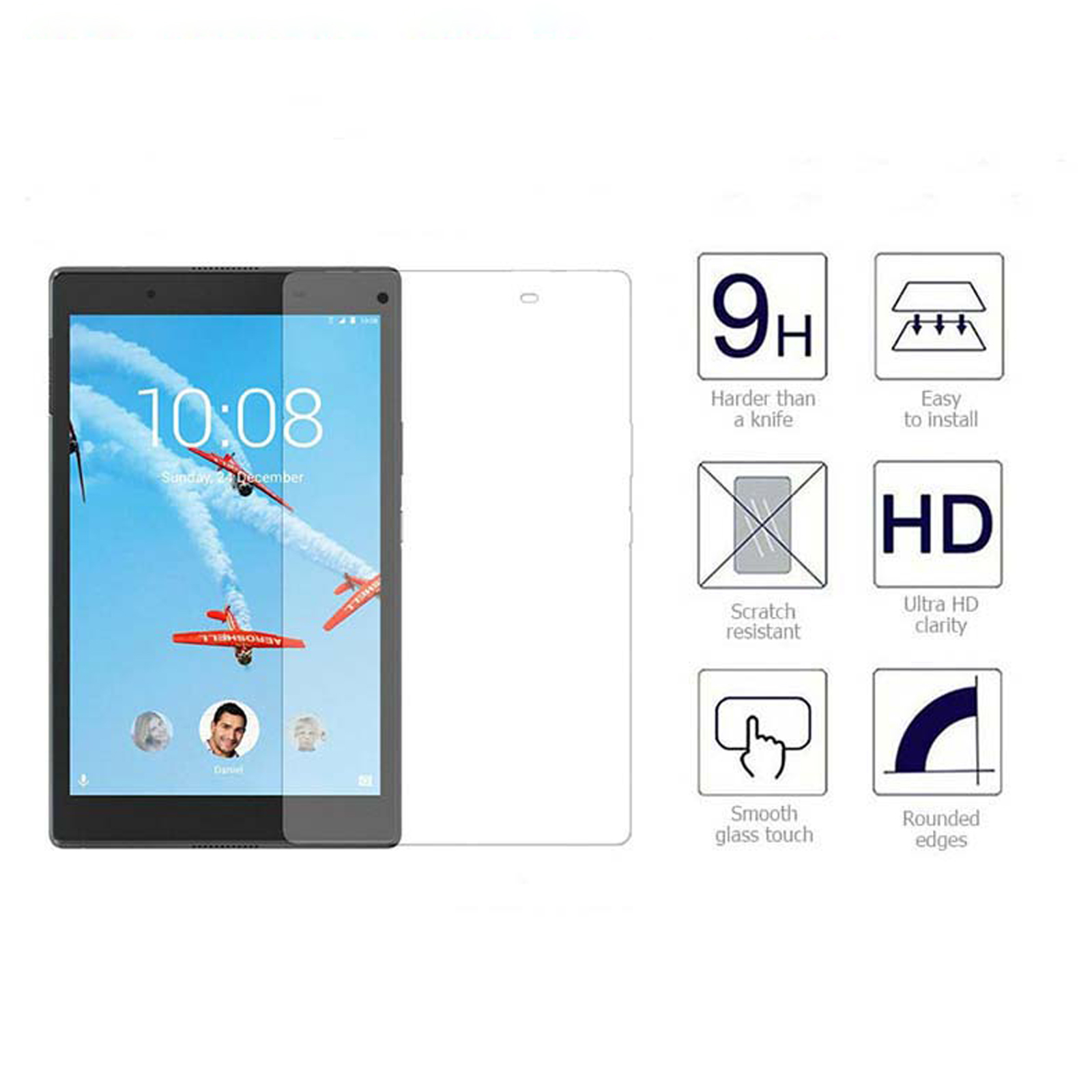 Dipos 2 Pellicole Protettive Antiriflesso Per Lenovo Tab4 8 TB-8504F - Opache, Anti-impronta, Made In Germany - 3