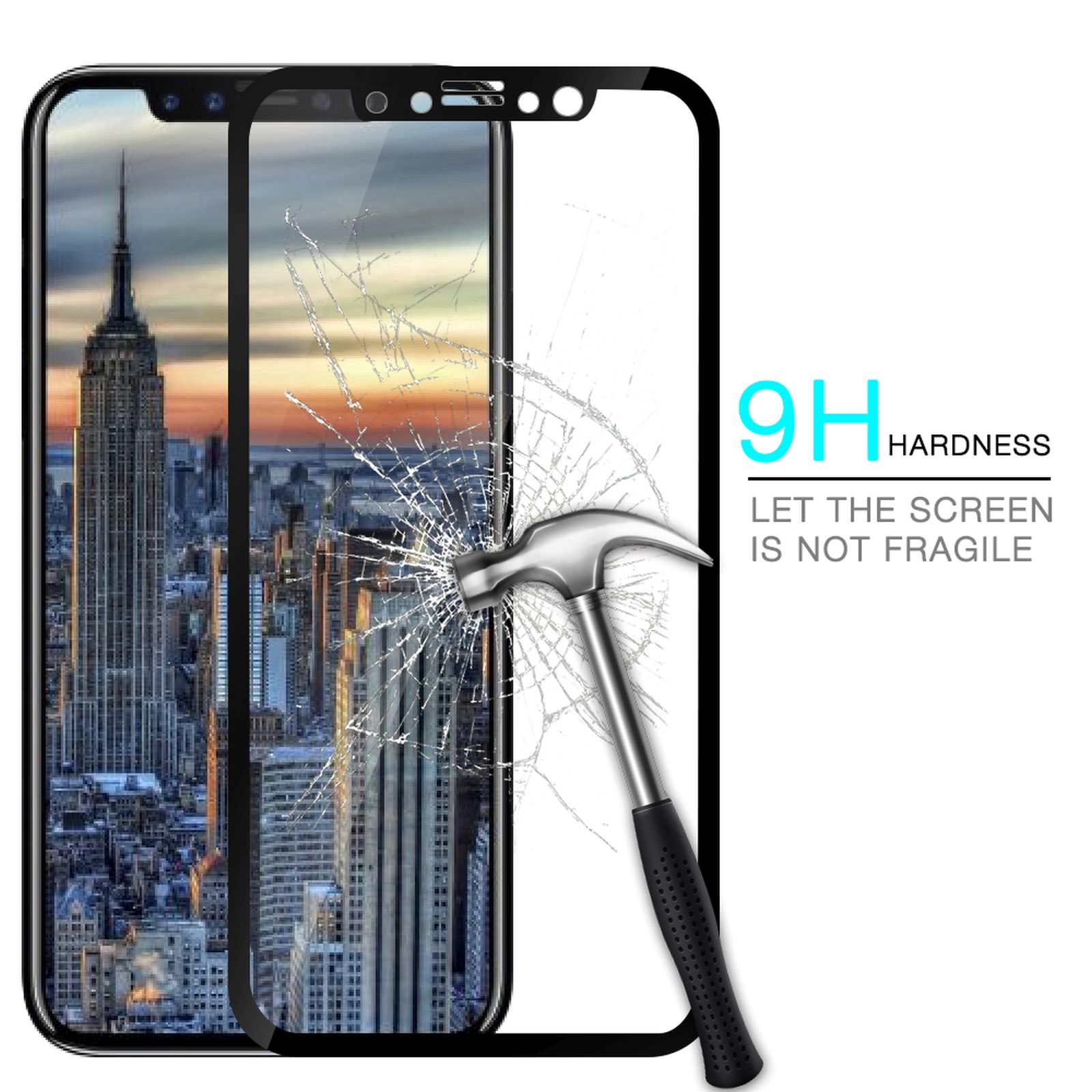 Gorilla Tech - Pellicola proteggi schermo in vetro temperato per LG K8, durezza 9H, trasparente, qualità HD, infrangibile, antigraffio, compatibile con display LCD 3D Touch