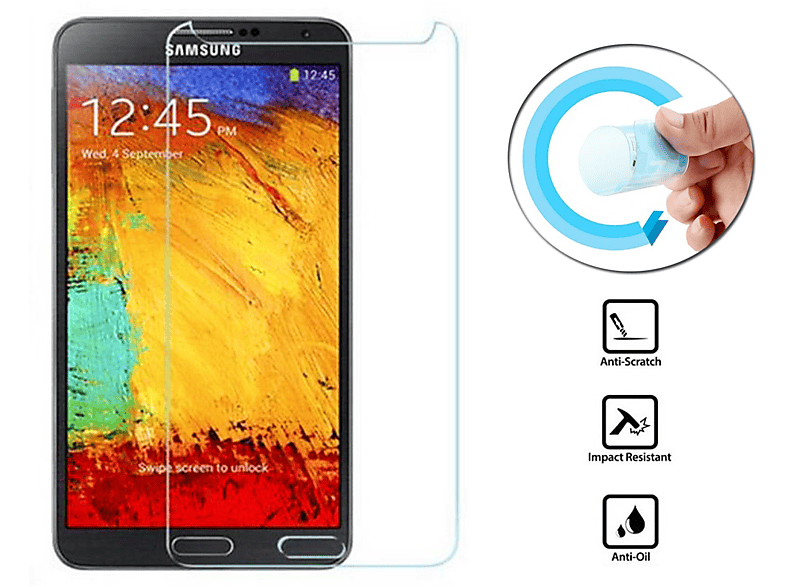 Samsung GT-N9005) 3 Schutzfolie(für LOBWERK Note Folie Galaxy