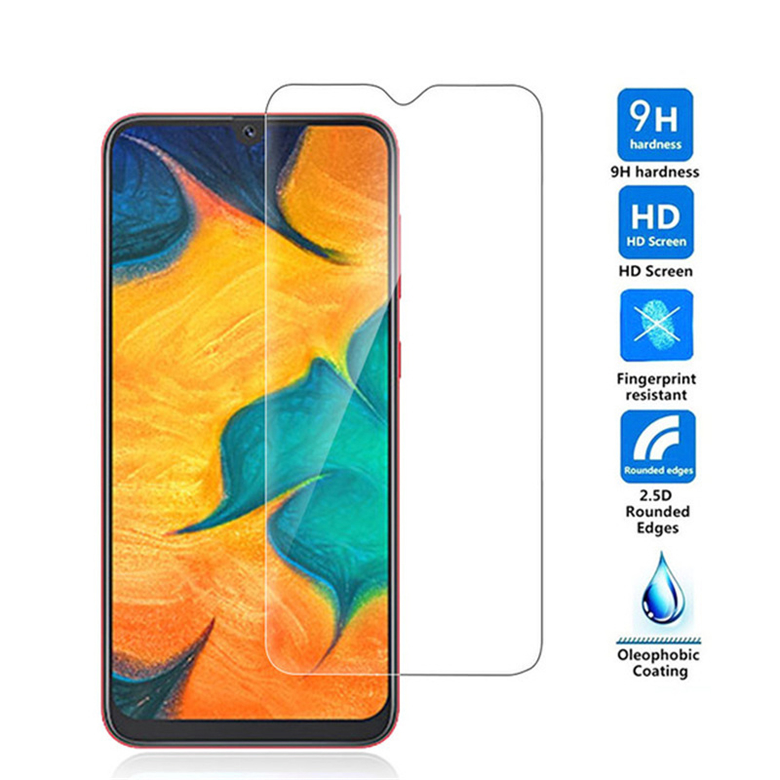 Zoll) Galaxy Schutzglas(für SM-A105 Glas A10 LOBWERK Samsung 6.2