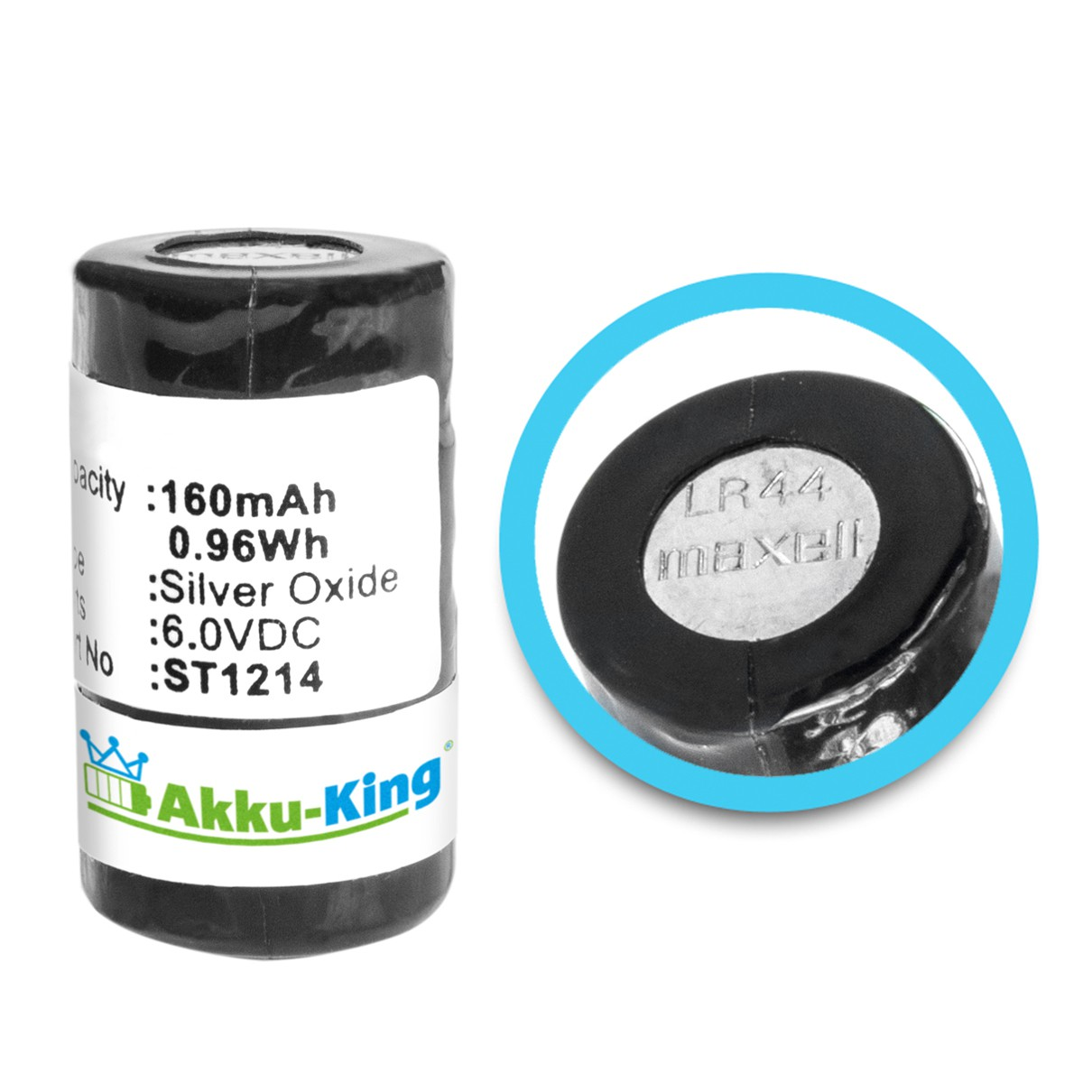 Geräte-Akku, Li-SOCl2 ST1214 AKKU-KING mit Akku Guard 160mAh Volt, kompatibel 6.0 Dog