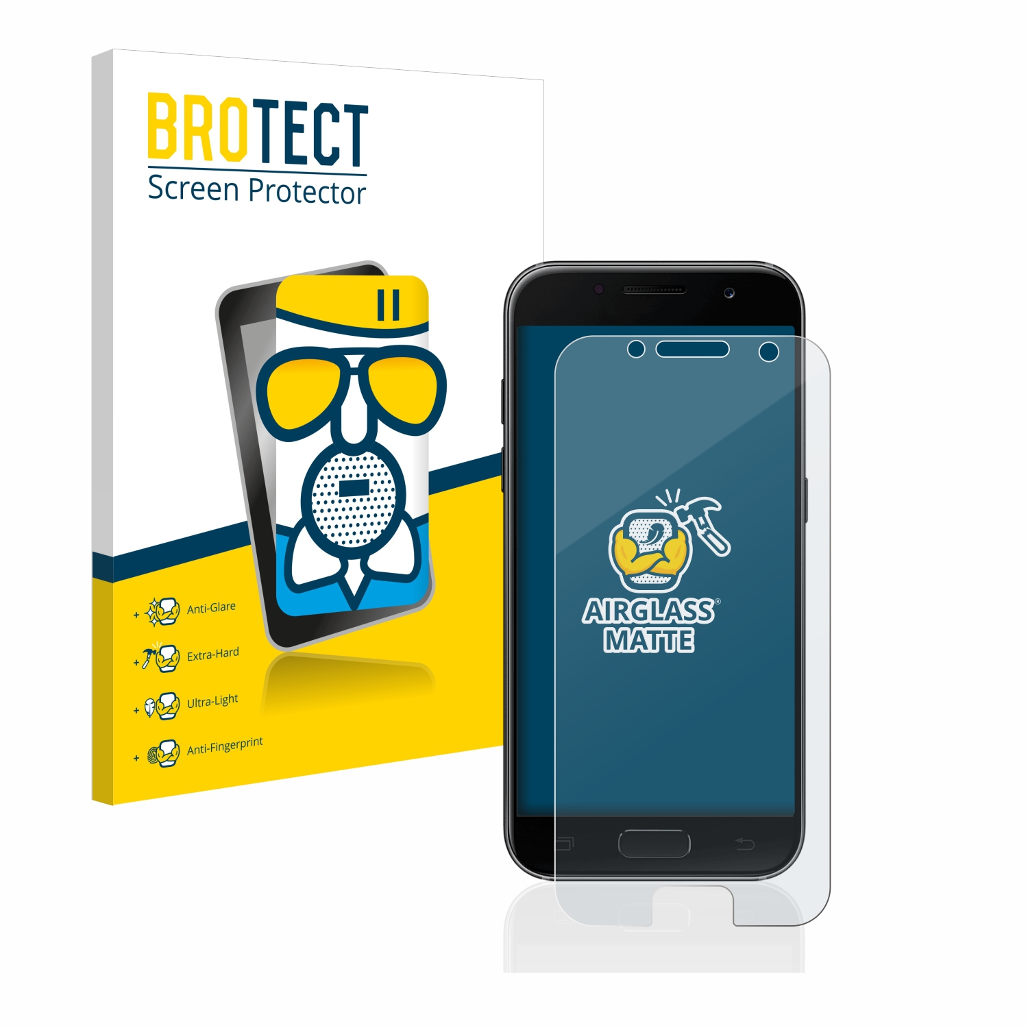 BROTECT Airglass matte Samsung 2017) Schutzfolie(für Galaxy A3