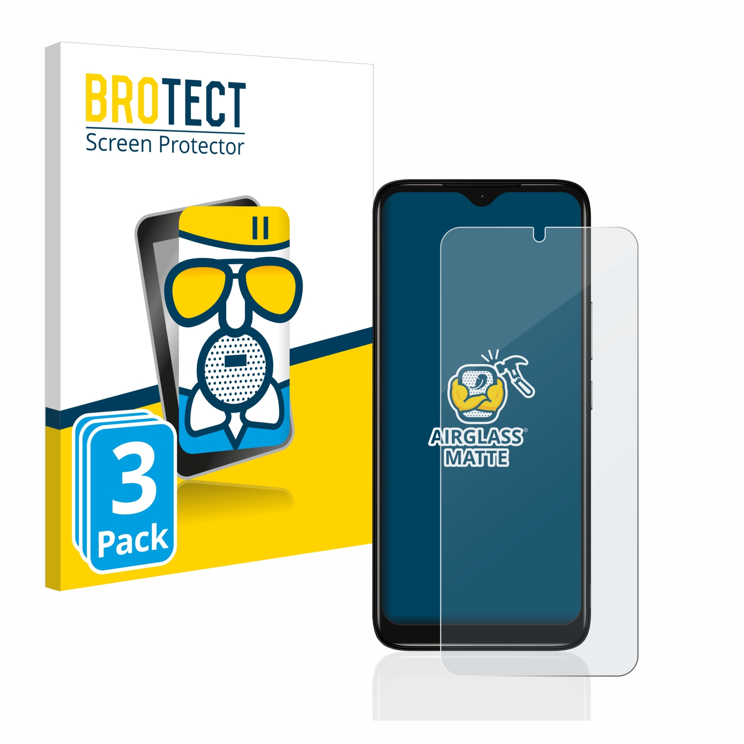 BROTECT 3x Airglass matte Pro) C12 Nokia Schutzfolie(für