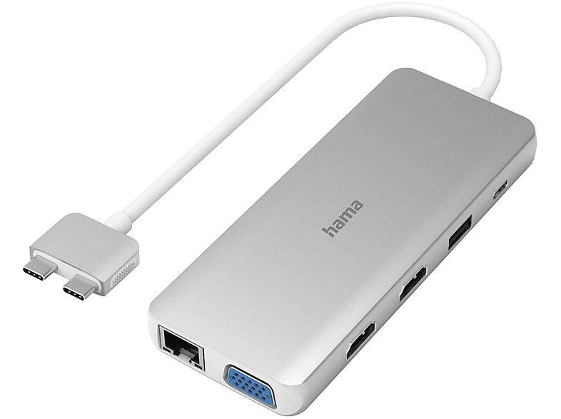 HAMA Connect2Mac, USB-Hub, Silber