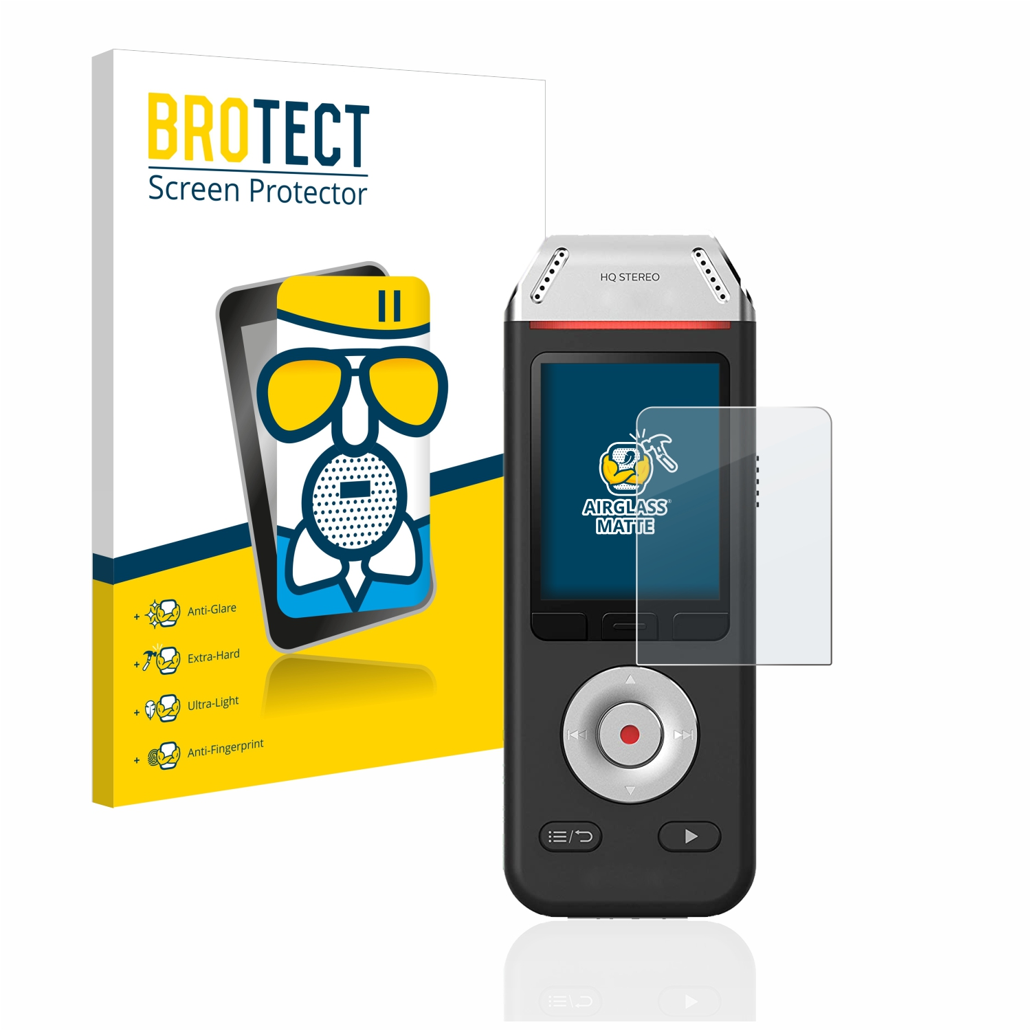 BROTECT Airglass matte DVT2810) Schutzfolie(für Philips VoiceTracer