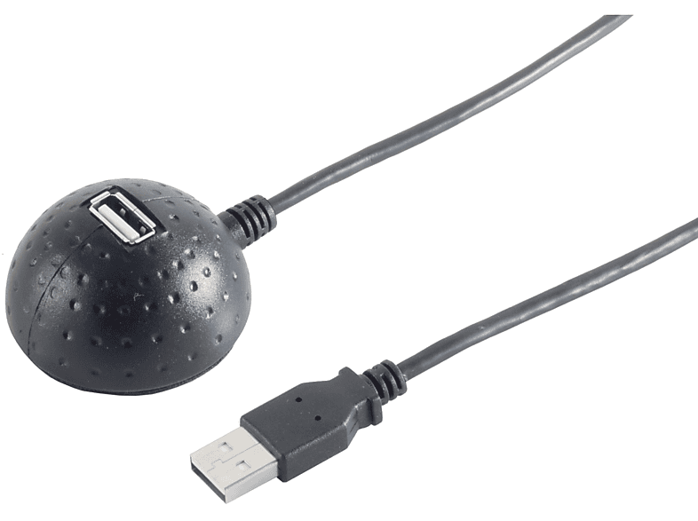 KABELBUDE USB 2.0 A Verlängerungskabel, schwarz, 1,5m USB Kabel