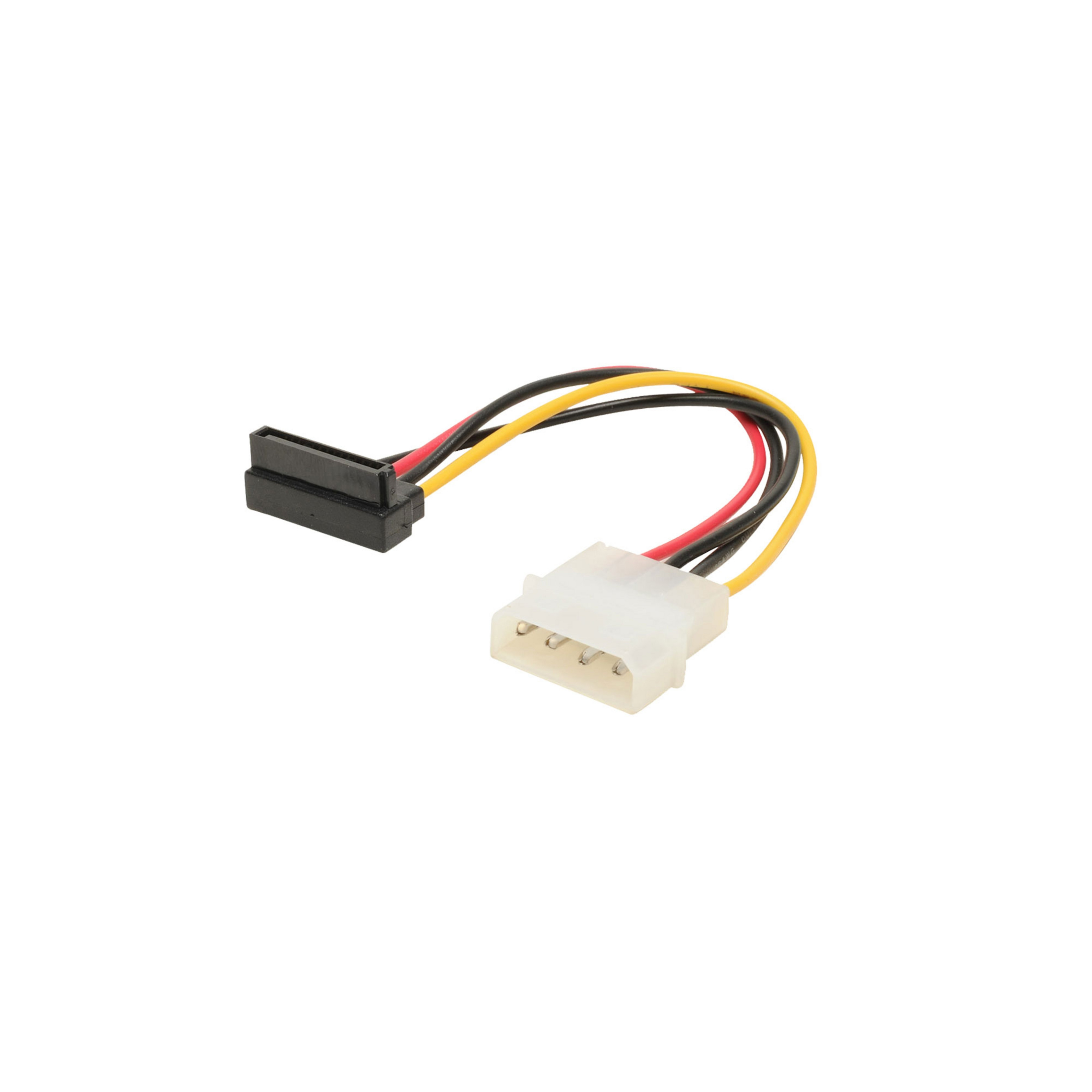 Kabel mit Anschlüssen. Schwarze, rote und gelbe Drähte.