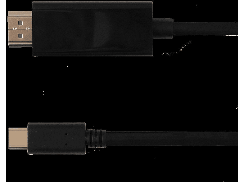 KABELBUDE HDMI Kabel Stecker, HDMI 3.1 USB C A schwarz, 4K, 3m Stecker