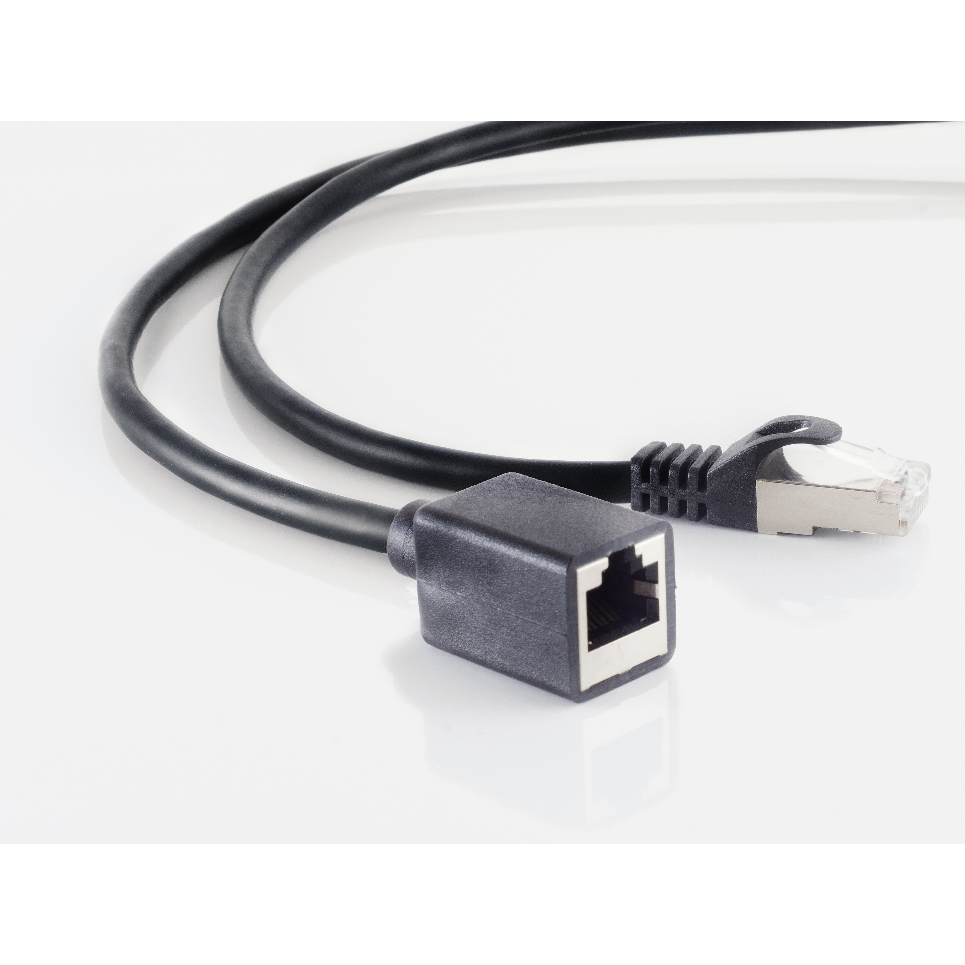 3 KABELBUDE m Patchkabel schwarz, 3m, S/FTP, RJ45, Patchkabelverlängerung RJ45