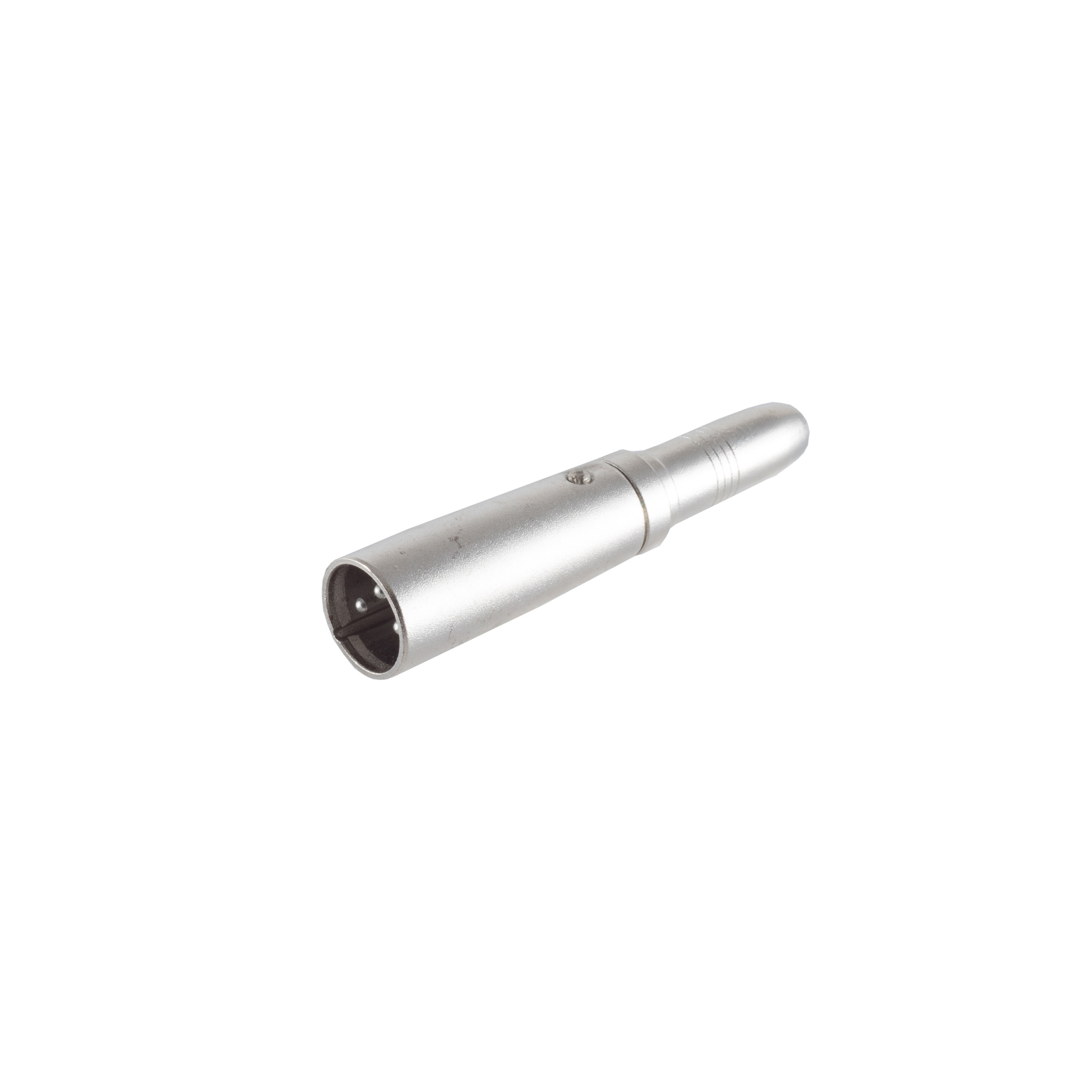Silberfarbener Metallverbinder mit runder Öffnung.