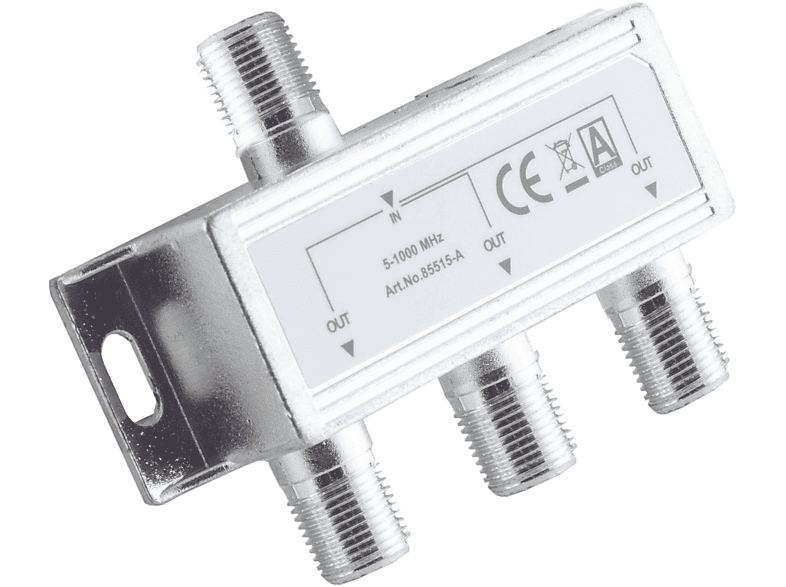 KABELBUDE F-Serie; Stammverteiler; 3-fach; 5-1000 MHz, 85 dB Antennen (Koax)