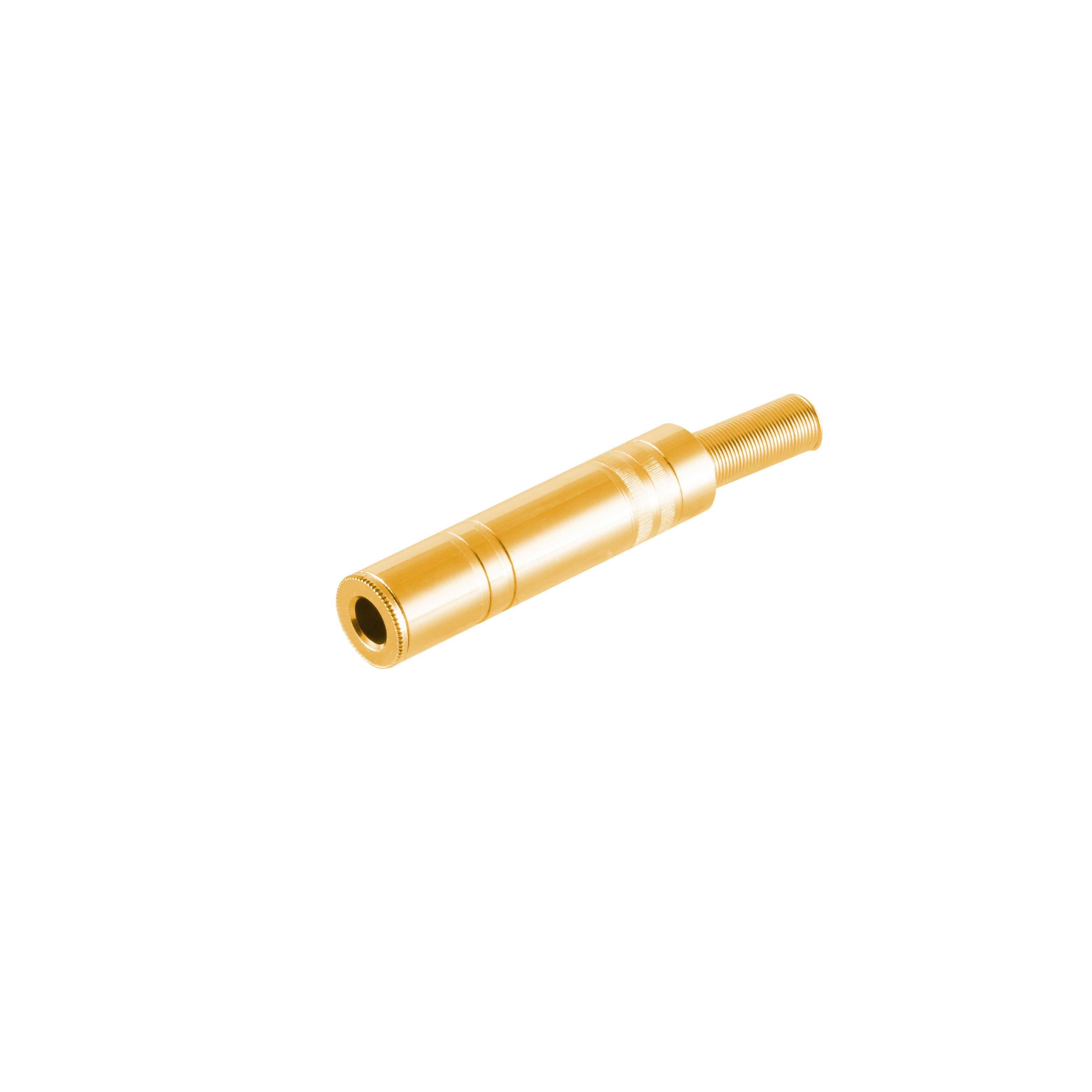 KABELBUDE 6,3mm vergoldet Metall, Klinkenkupplung Mono Klinke