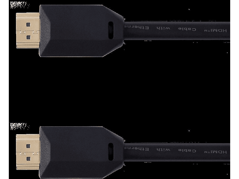 HDMI schwarz, Ultra KABELBUDE Kabel, 10K, HDMI PVC, 2m Kabel