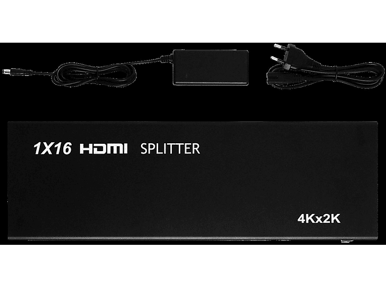 KABELBUDE HDMI Splitter, 1x IN, 16x OUT, 4K2K, 3D Umschalter & Verteiler