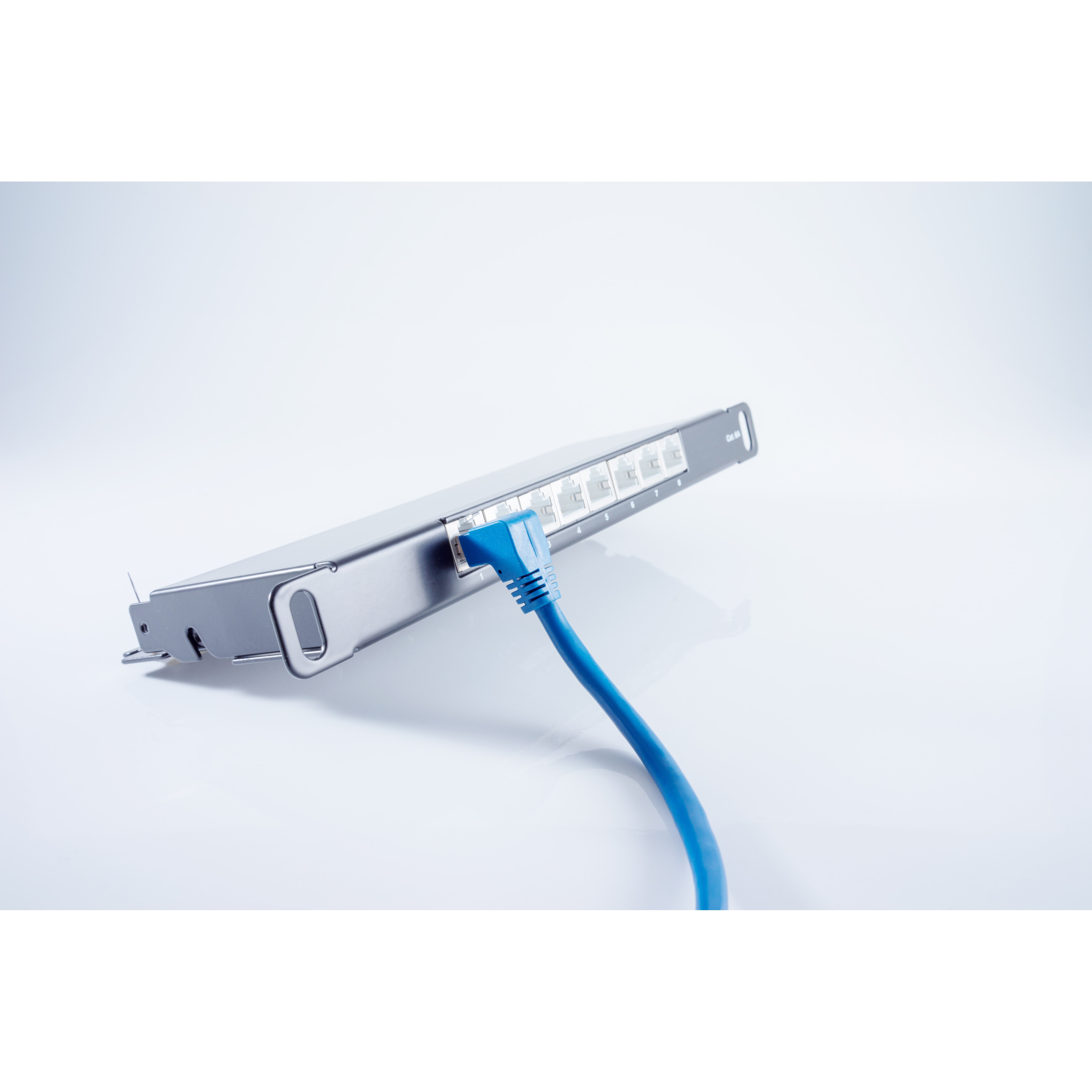 KABELBUDE Kabel cat Winkel-gerade S/FTP blau RJ45, 0,5m, Patchkabel m 6 PIMF 0,50