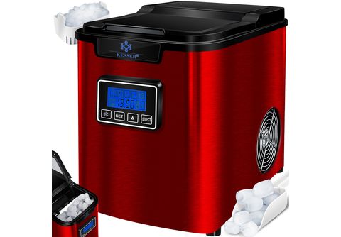 KESSER 22050 Eiswürfelbereiter Eiswürfelmaschine (150 Watt, rot