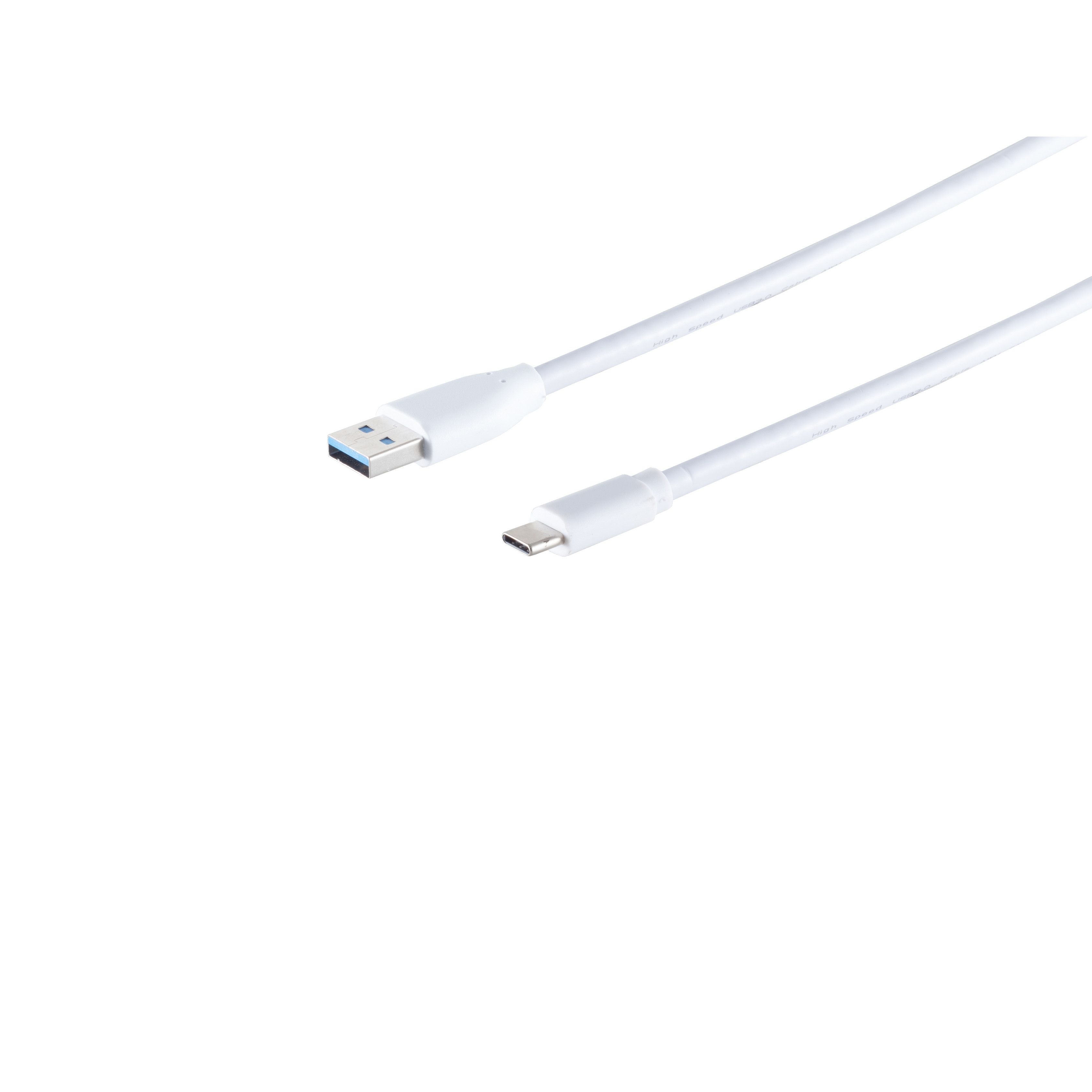 Stecker-USB USB 3.1C Kabel Stecker weiß 3.0 1,8m A USB KABELBUDE Kabel