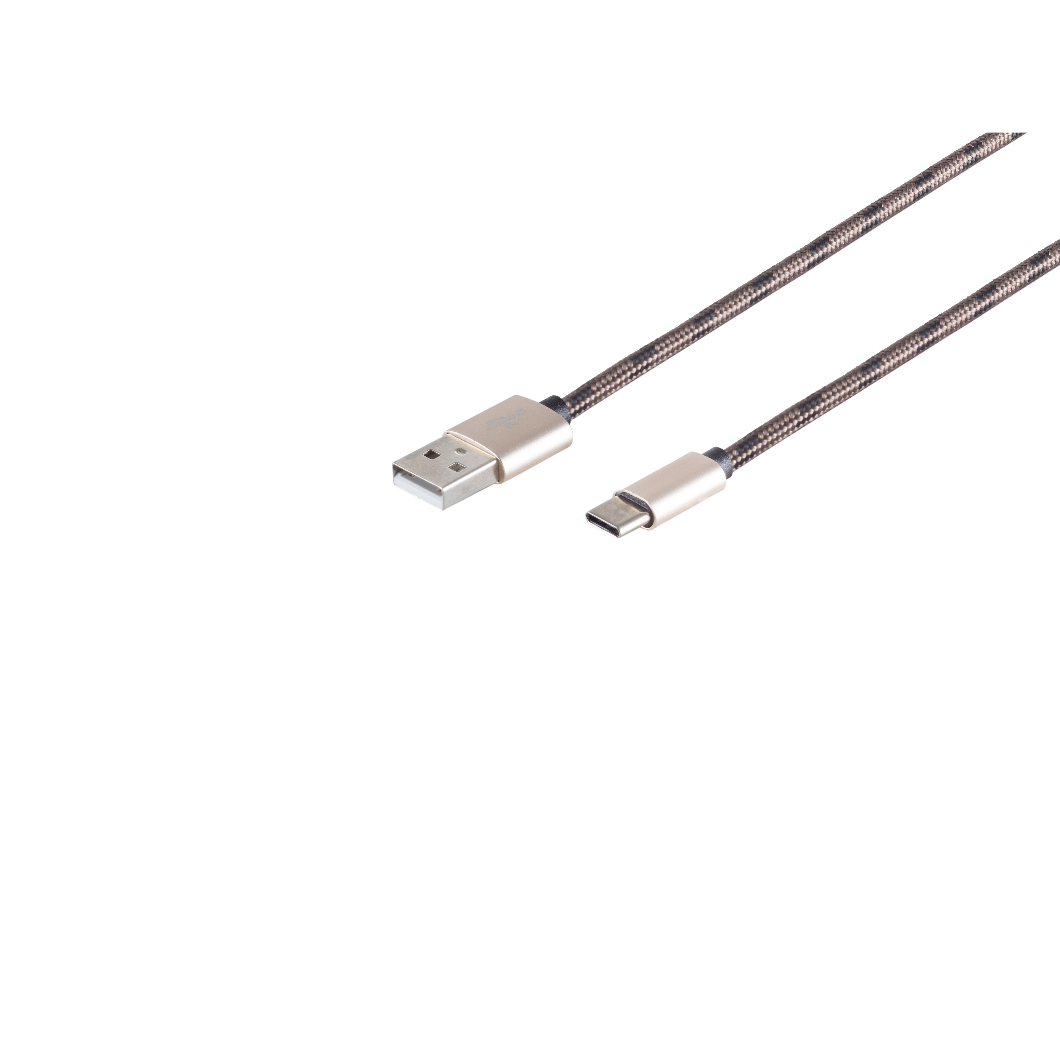 C S/CONN Kabel CONNECTIVITY USB auf A USB-Ladekabel USB Stecker Typ braun 2m MAXIMUM