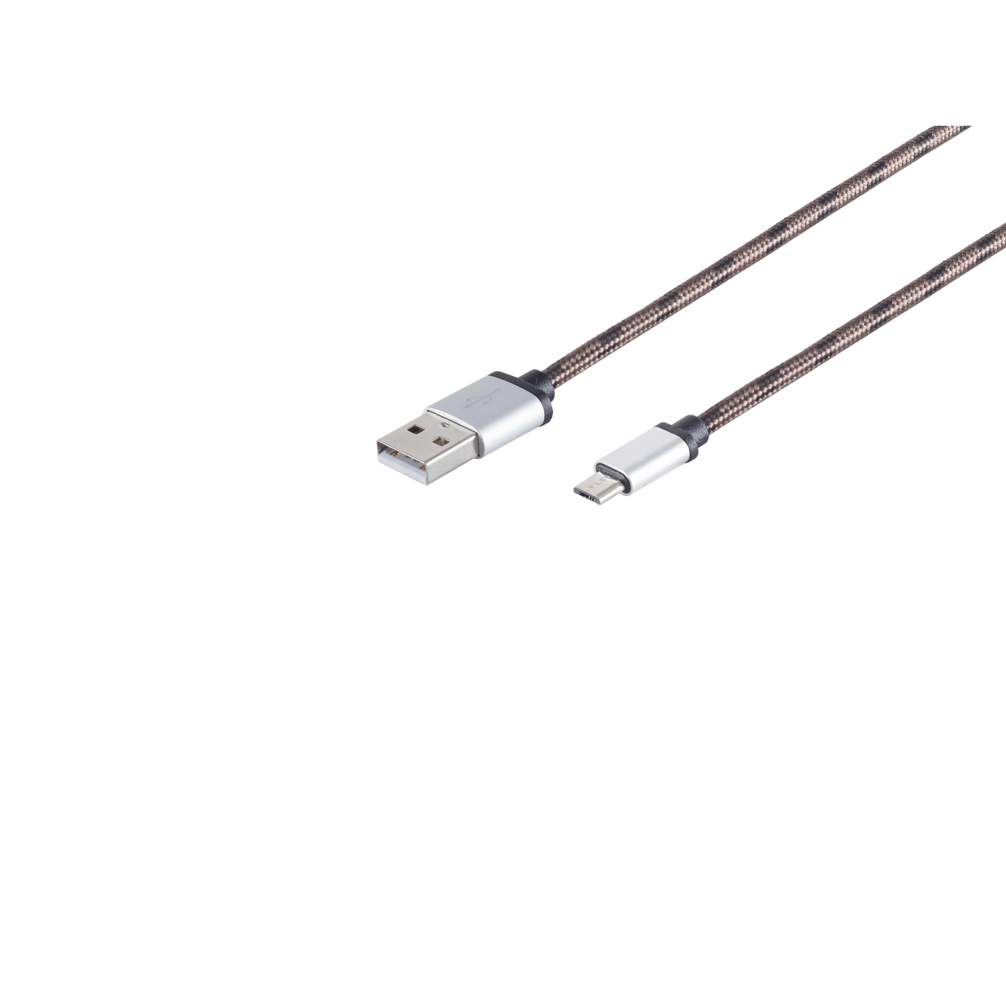 Stecker braun CONNECTIVITY B auf MAXIMUM A USB Micro USB-Ladekabel S/CONN Kabel 2m USB