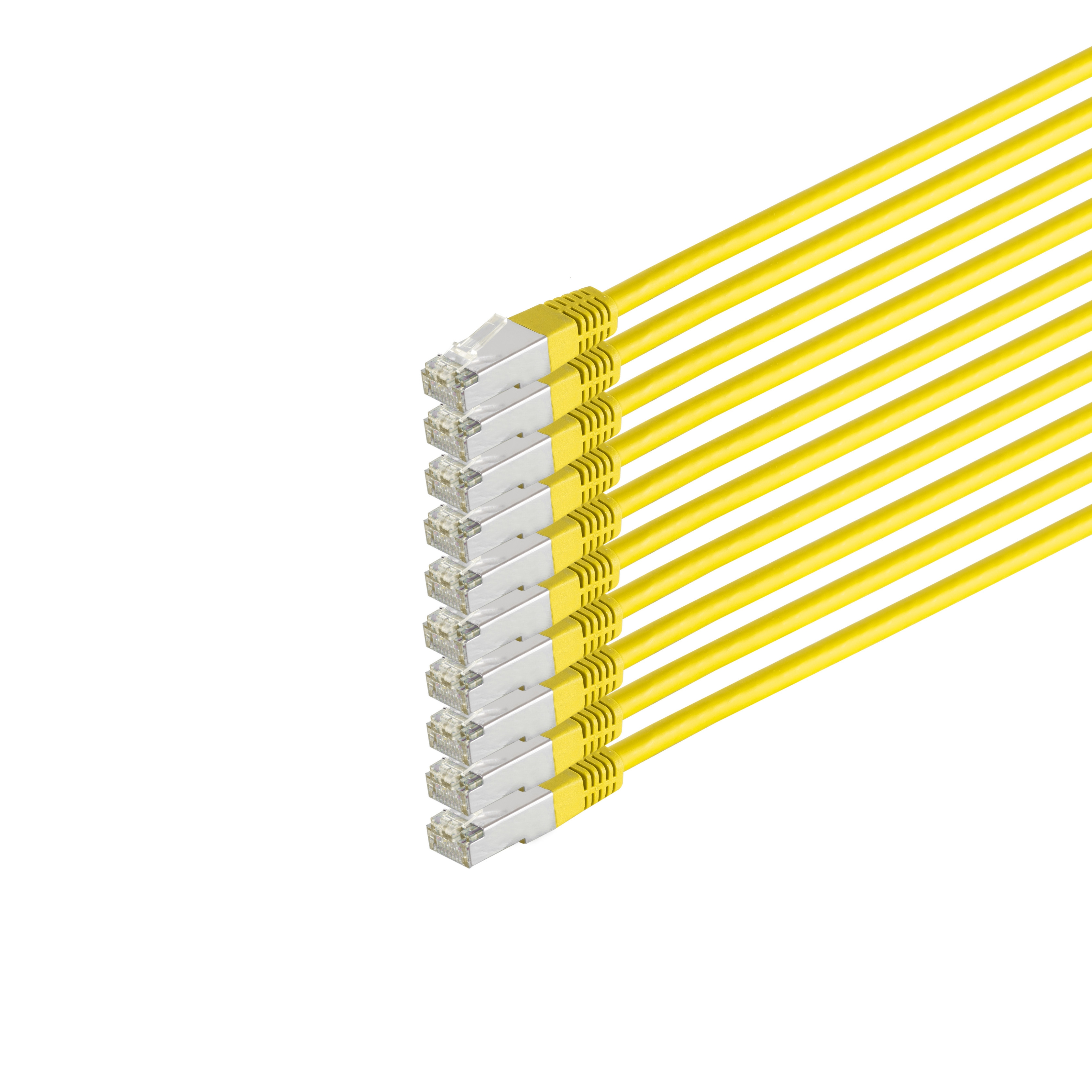 S/CONN MAXIMUM CONNECTIVITY Patchkabel 0,25m, gelb S/FTP RJ45, HF PIMF m VE10 0,25 cat Patchkabel 6