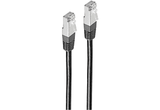 SHIVERPEAKS Patchkabel cat. 5e F/UTP schwarz 1m, Patchkabel, 1 m