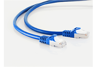 SHIVERPEAKS RJ45 Patchkabel m. CAT 7 Rohkabel PIMF blau 0,5m, Patchkabel, 0,5 m