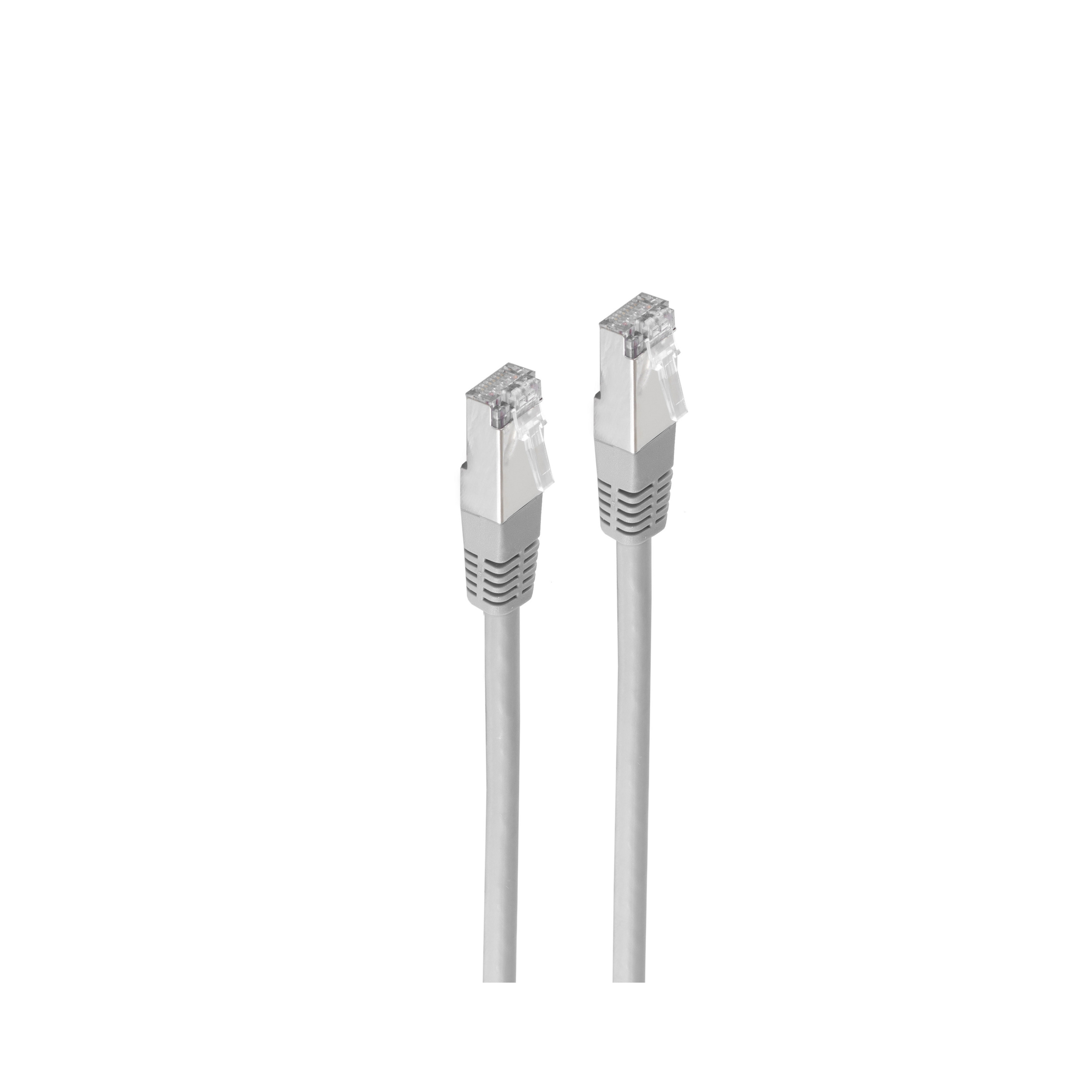 Zwei graue Ethernet-Kabel mit Anschlüssen. Sie sind vor weißem Hintergrund.
