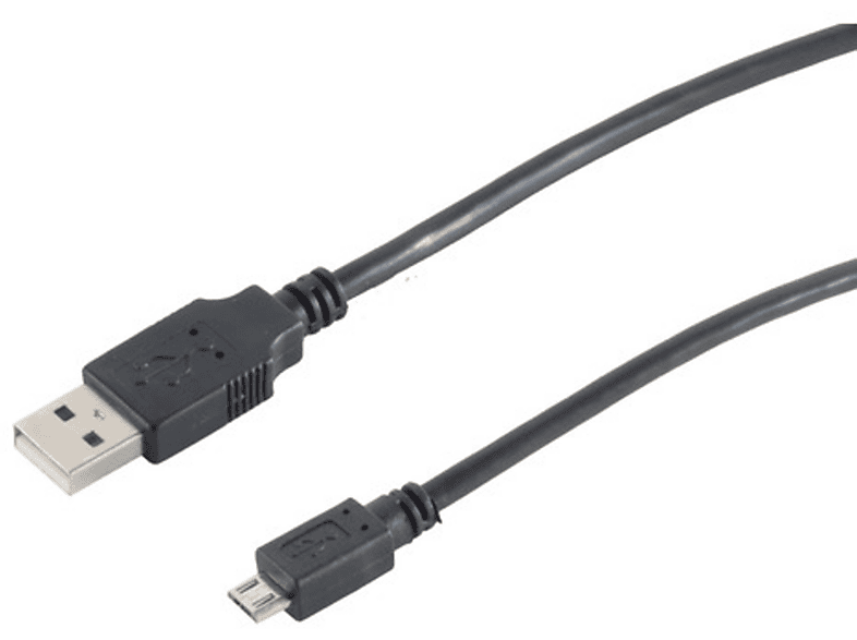 KABELBUDE FAST Lade-Kabel USB-A-St./USB-B MICRO St. 2.0 3m, USB Kabel, 3 m, Schwarz