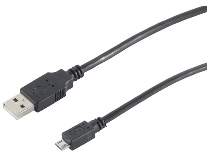 MICRO 3m, 3 Lade-Kabel m, 2.0 Kabel, St. Schwarz FAST USB USB-A-St./USB-B KABELBUDE