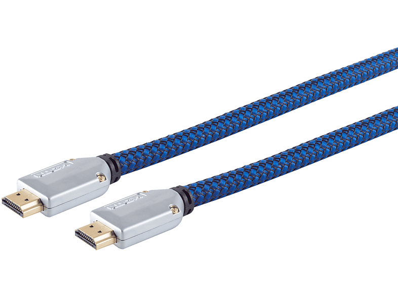 HDMI KABELBUDE verg 1m Metall-St. HDMI A-St./HDMI sw-blauer A-St. Kabel