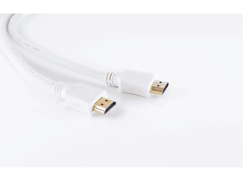 KABELBUDE HDMI A-St. HEAC weiß HDMI 1,5m Nylon / HDMI verg. Kabel A-St