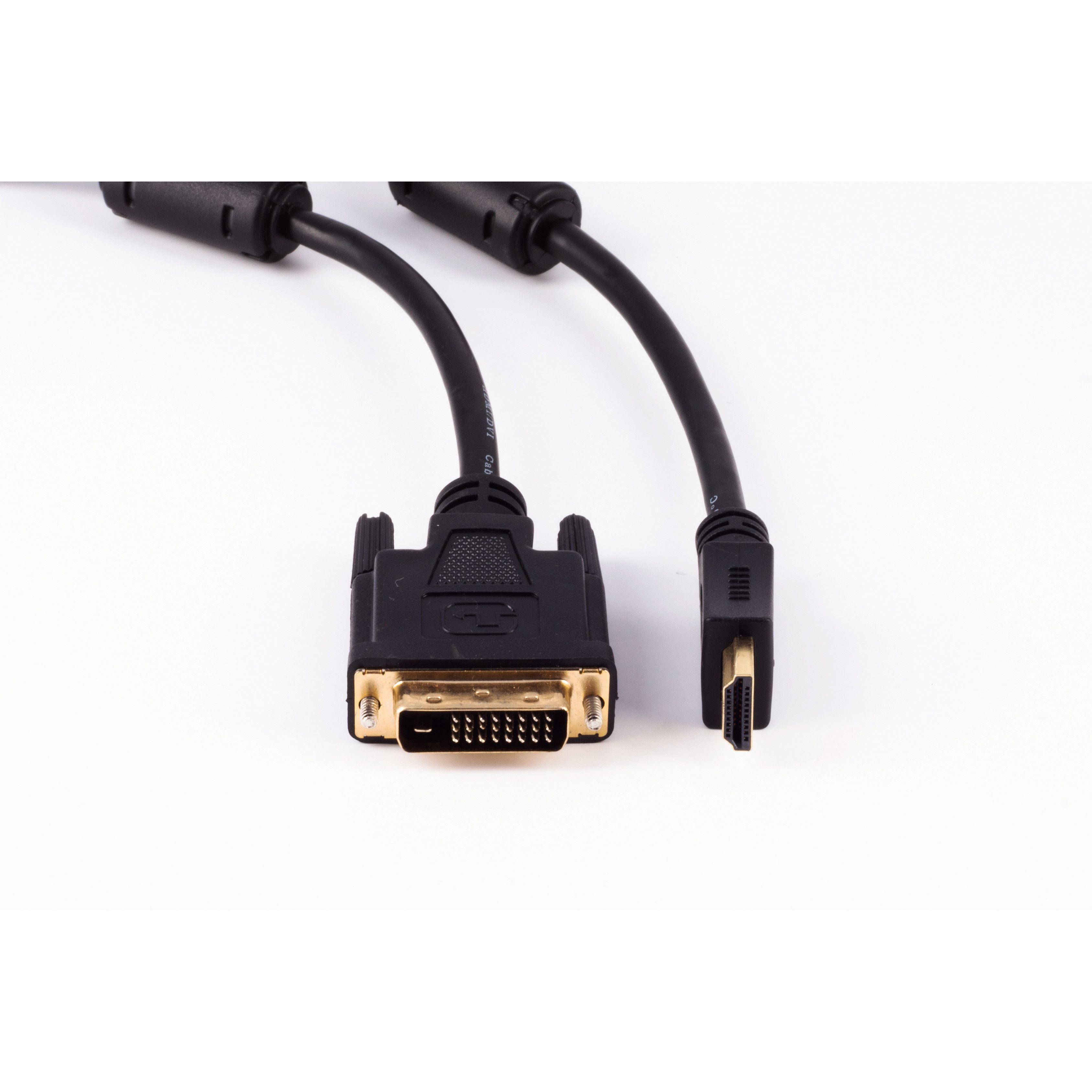 Ferrit / HDMI 5m DVI-D Stecker verg. Stecker DVI 18+1 HDMI/ SHIVERPEAKS Kabel