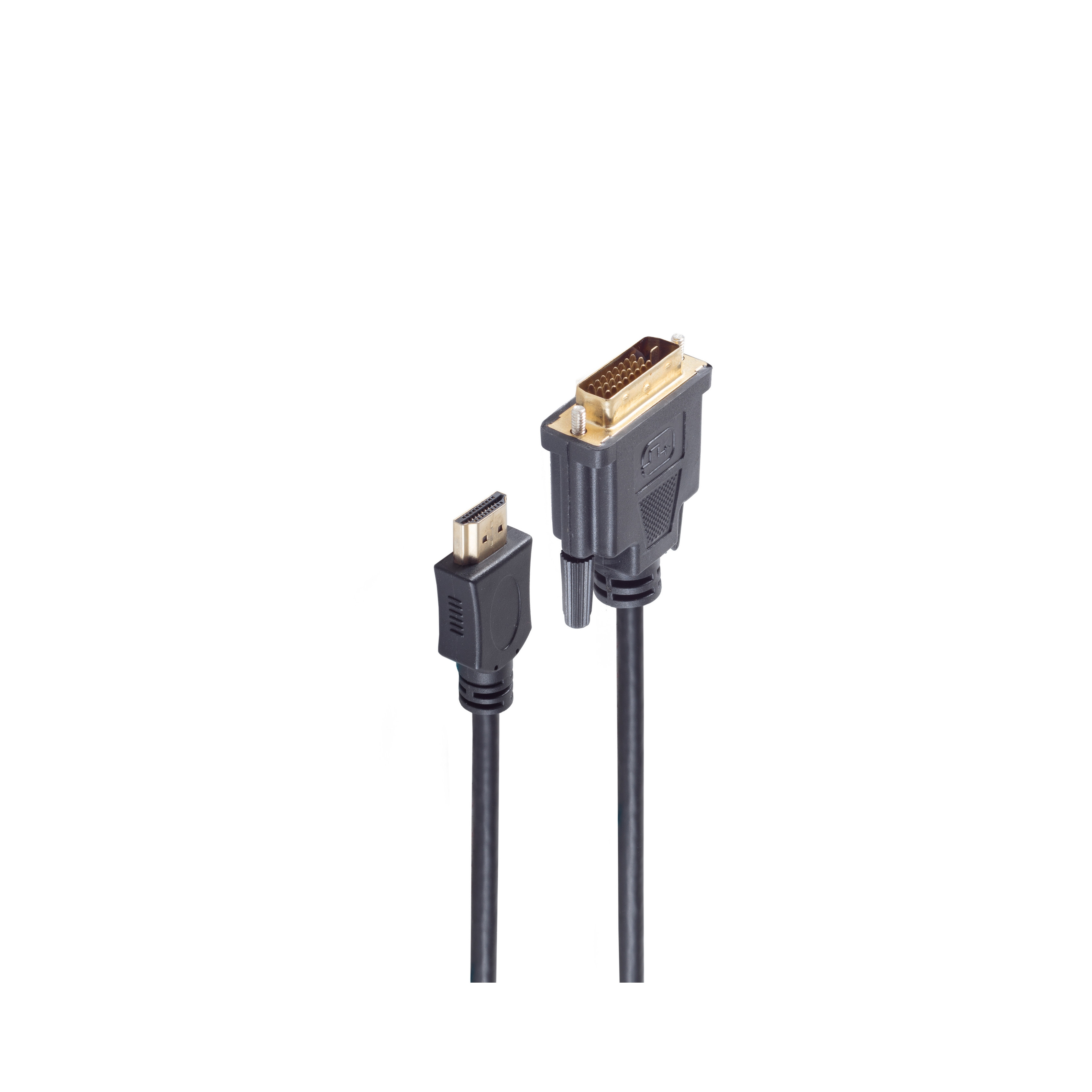 Ferrit 18+1 DVI-D DVI Stecker verg. Stecker HDMI HDMI/ Kabel 5m SHIVERPEAKS /