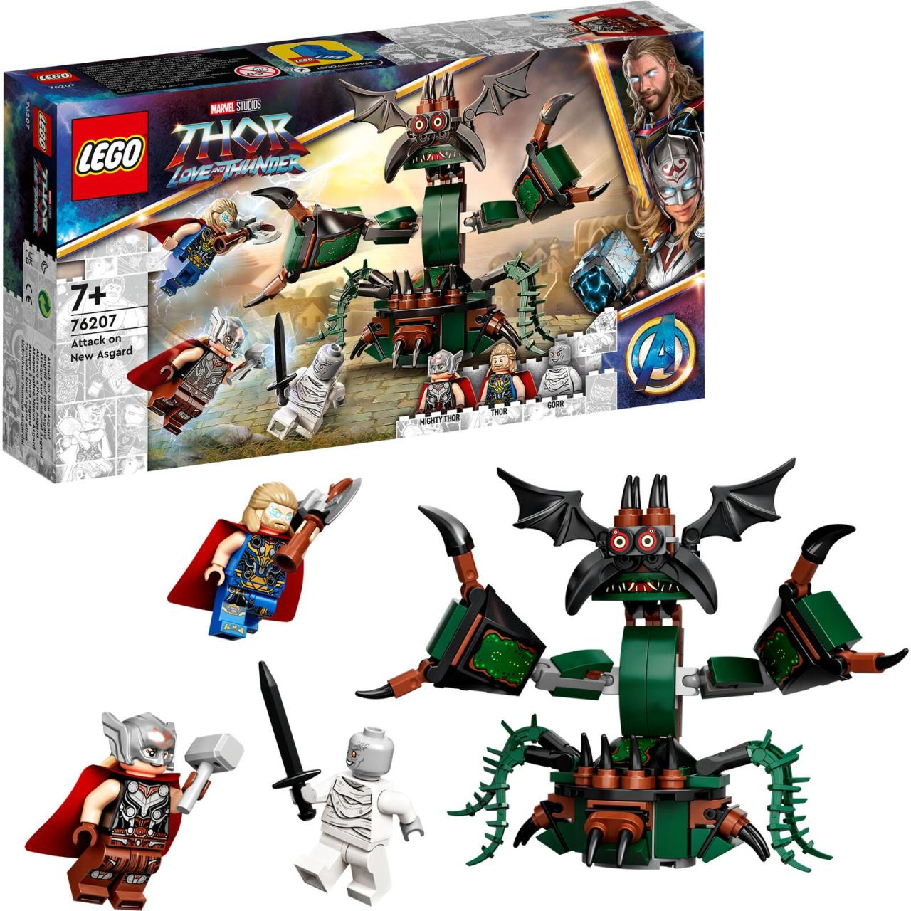 Juego de Construcción - Ataque Sobre Nuevo Asgard 76207 Súperheroes LEGO, 7A