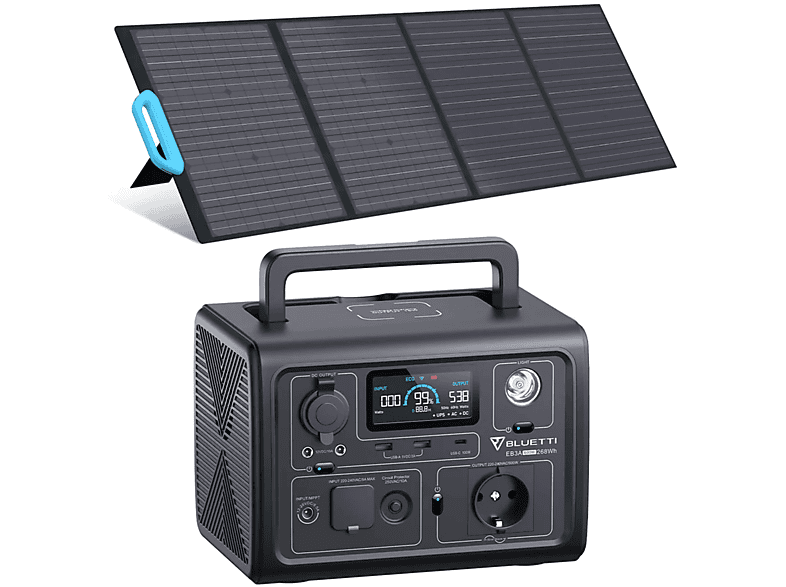 BLUETTI Solarpanel Powerstation Wh grau 268 EB3A+PV120 120W