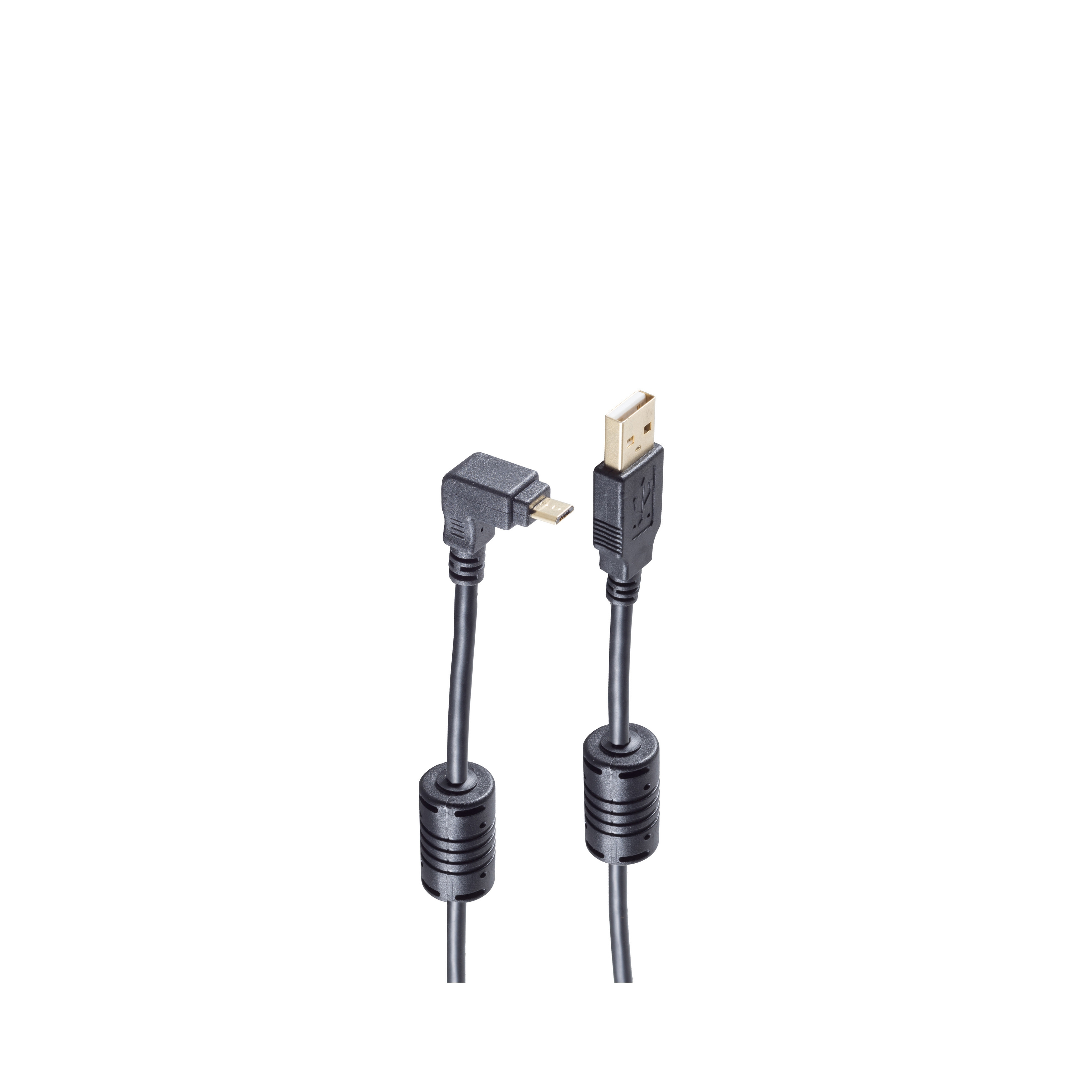 - 180° oben Kabel Winkel SHIVERPEAKS USB 1m Winkel USB A B Stecker Micro