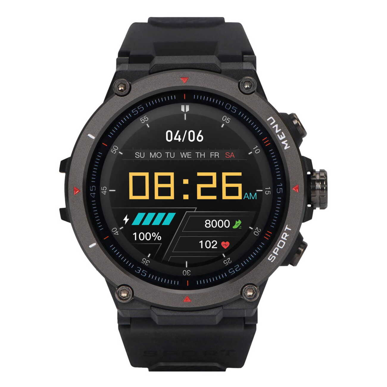 GARETT Smartwatch Edelstahl GRS Gummi, PRO Schwarz ELECTRONICS
