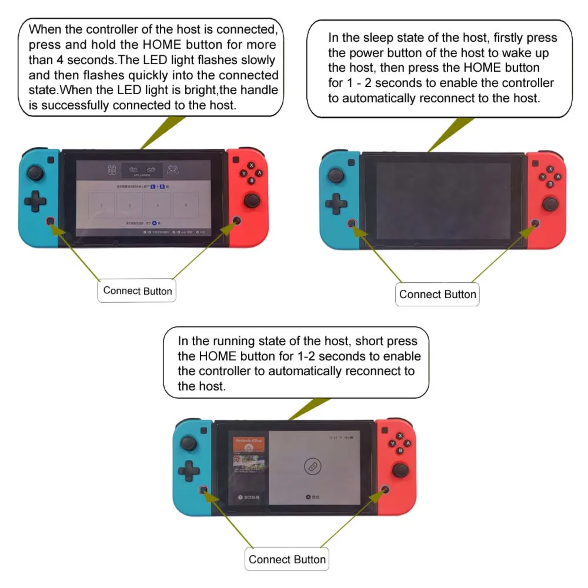 Nintendo mit SAKO Ergonomischer Vibrationstechnologie Switch-Controller