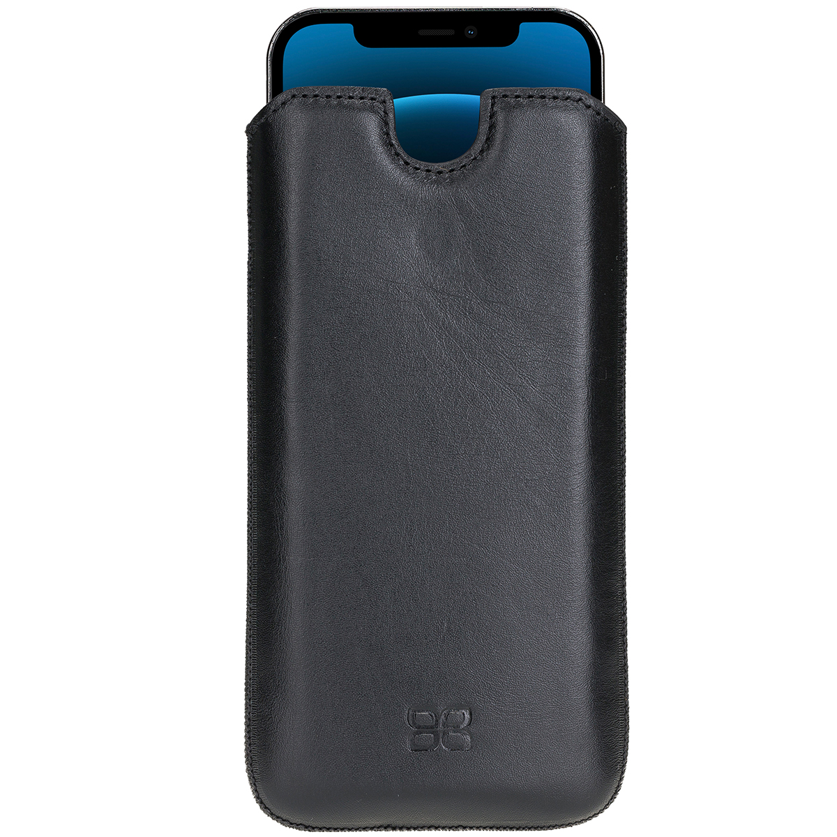 BURKLEY Leder Handy-Tasche mit Trage-Riemen 11 Apple, Schwarz Kartenfach, Pro, IPhone und Sleeve