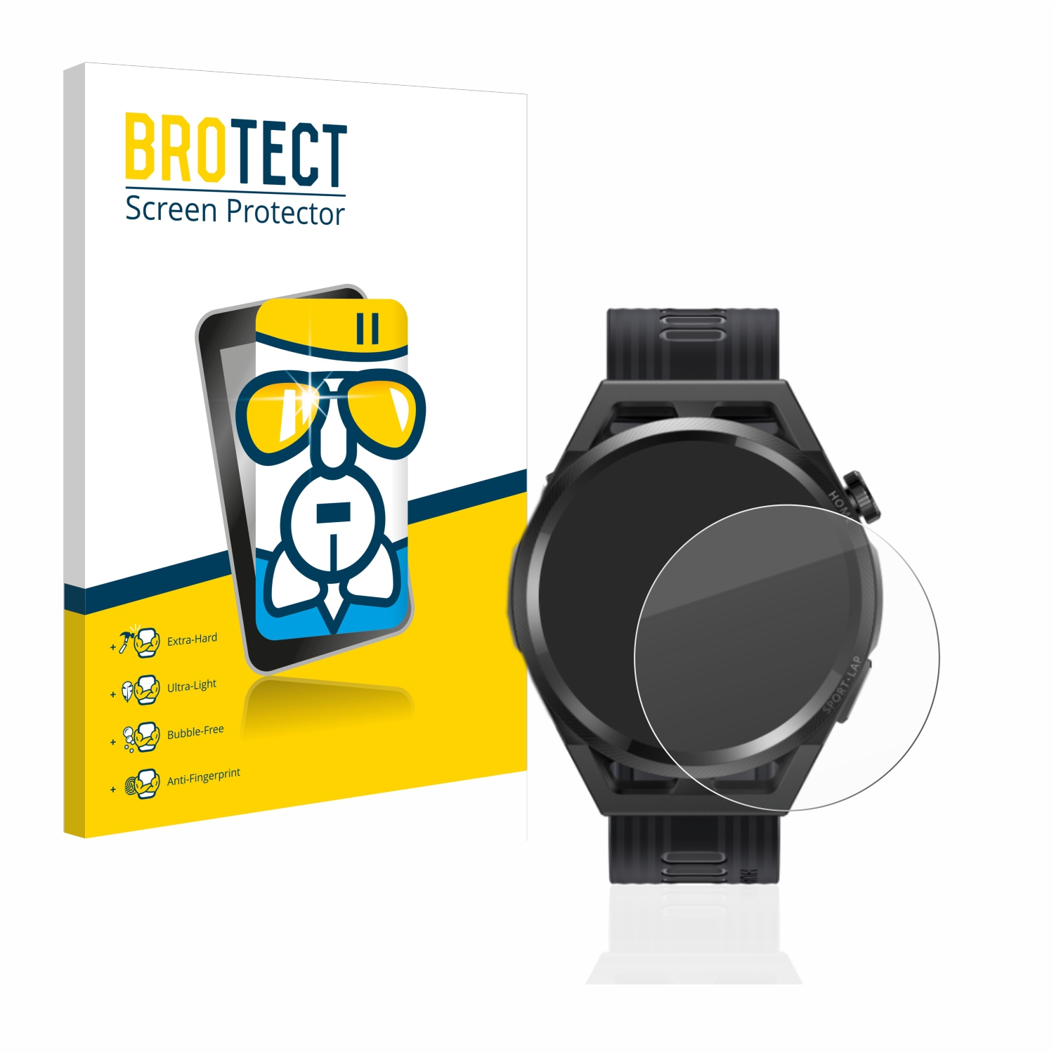 klare Runner) Airglass Schutzfolie(für GT BROTECT Huawei Watch