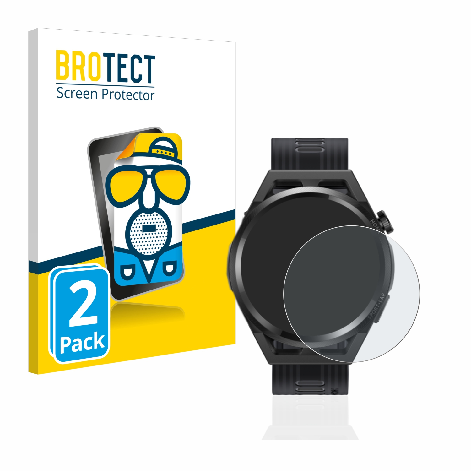 BROTECT 2x matte Watch Schutzfolie(für Huawei GT Runner)