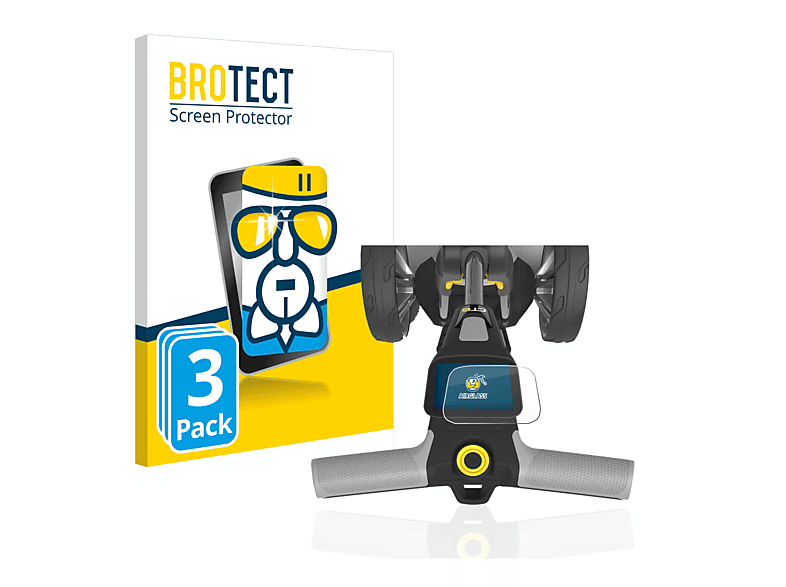 BROTECT 3x Airglass klare Schutzfolie(für PowaKaddy CT6)