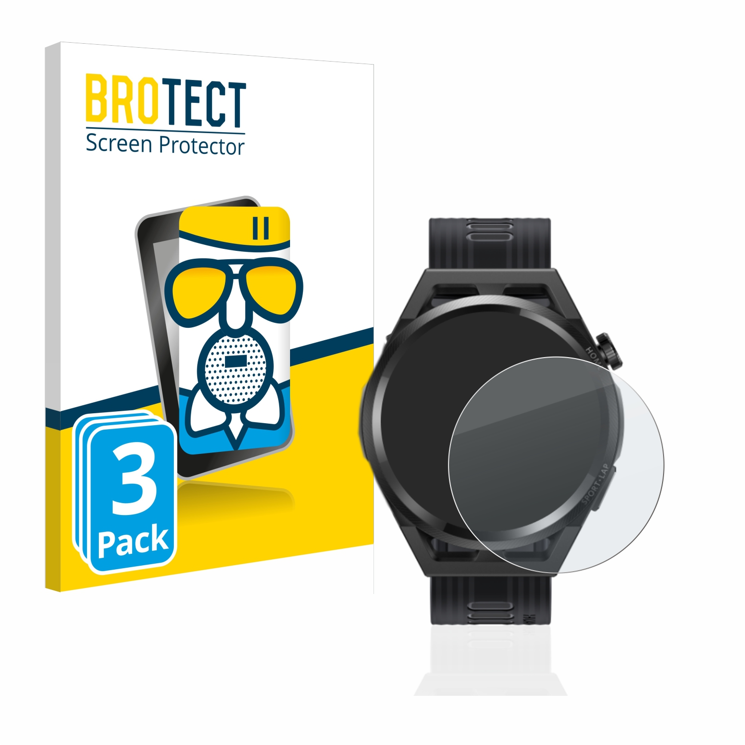 matte Watch BROTECT Runner) GT Airglass 3x Schutzfolie(für Huawei