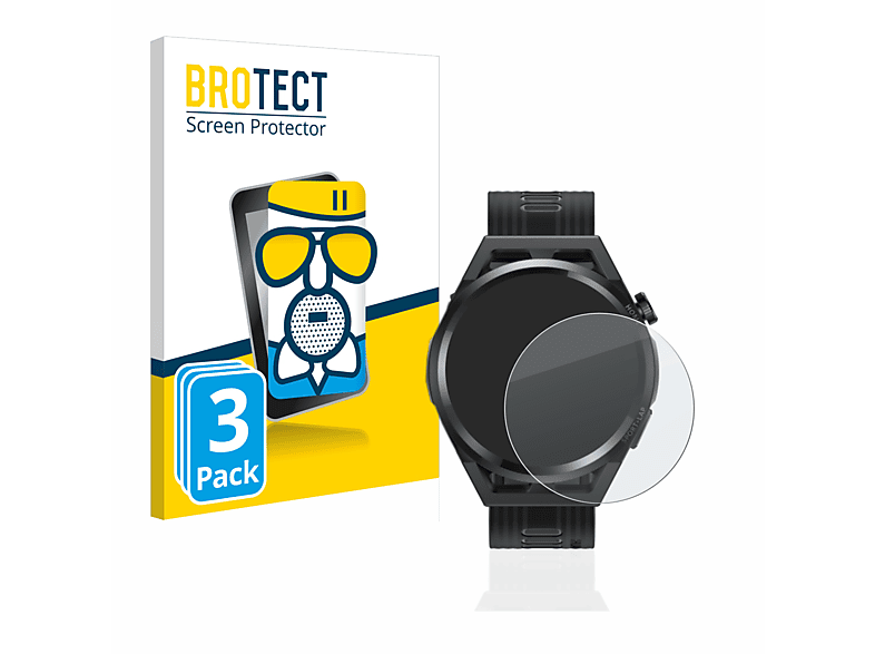 BROTECT 3x Airglass matte Schutzfolie(für Huawei Watch GT Runner)