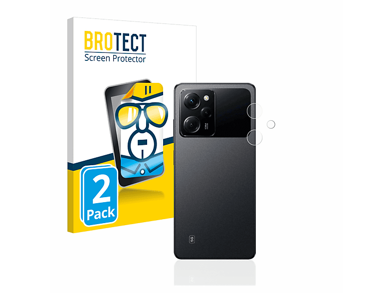 BROTECT 2x klare Schutzfolie(für Xiaomi Kamera)) Poco Pro X5 (NUR