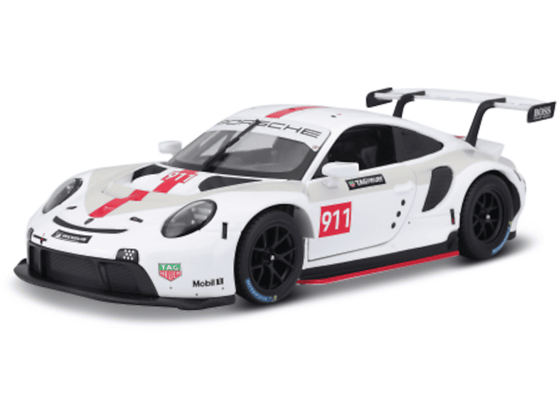 BBURAGO 1838000 Modellauto Porsche 911 RSR (weiß, Maßstab 143