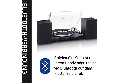 LENCO LS-500BK - 2 externe Lautsprechern - Bluetooth Plattenspieler Schwarz  | MediaMarkt